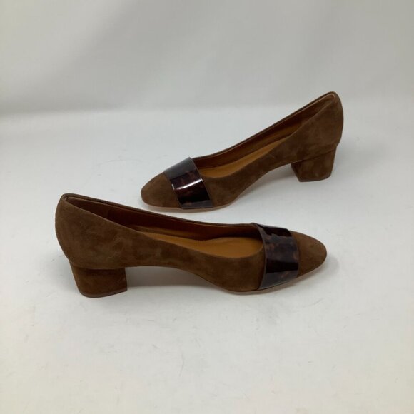 NWOT J. McLaughlin women's Ciara suede pumps heels 6.5 brown *flaw on sole* - Picture 6 of 7
